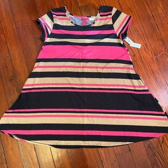 Dresses & Skirts - NWT Demanding Pink & Black Dress W/ Pockets XL